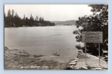 RPPC 1940'S. SHAVER LAKE, CALIF. SHAVER DAM SIGN. POSTCARD. SC34 picture
