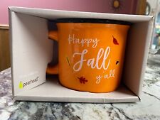 BRAND NEW Pearhead Orange Happy Fall Yall Coffee Mug picture