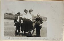RPPC Long Beach California Ladies on Mule Antique Real Photo Postcard 1908 picture