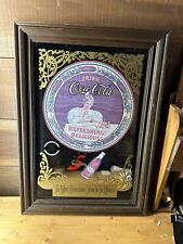 Vintage Coca Cola 75th Anniversary Mirrored Sign Wall Hanging 28”x21” picture