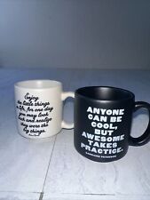 Quotable Mini Mugs Lot Of 2 Espresso 2.5” Enjoy The Little Things Anyone Can Be picture