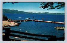Lake Tahoe NV-Nevada, Boating at Zephyr Point, Antique Vintage Souvenir Postcard picture