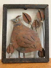 Sculpture Folk Art Mixed Metals Quail Bird Signed by Artist OOAK picture