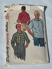 Mens Shirt Size Medium 38-40 S1407 Cut Pattern Vintage 50s Rockabilly Retro Core picture