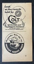 1949 Colt Revolvers and Automatic Pistols Smokey The Bear Dual Vintage Print Ad picture