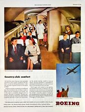 1946 Boeing Stratocruiser Full Page Vintage Print Ad 