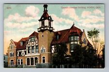 Akron OH-Ohio, German American Building, Antique Vintage Souvenir Postcard picture