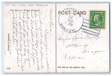 1912 Wishes Sincere Horseshoe Flowers DPO 1873-1915 Shedds Oregon OR Postcard picture