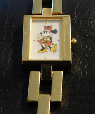 Vintage ladies Minnie Mouse dress Watch, Swiss Movement tank type gold finish picture