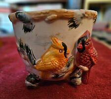 Vintage Ceramic Planter Two Cardinals on Pine Branches picture