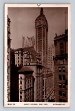 New York City NY, RPPC, Singer Building, Antique, Vintage c1912 Postcard picture