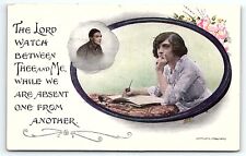 c1915 WWI ENGLAND ROMATIC POEM LORD WATCH OVER LOVERS BAMFORTH  POSTCARD P3710 picture