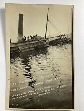 1913 RARE S.S. Curacao SINKING Saving People Alaska RPPC Real Photo Postcard picture