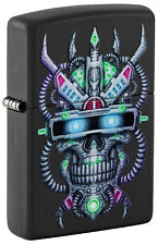 Zippo Cyber Skull Design Black Matte Windproof Lighter, 48516 picture