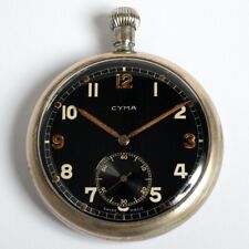CYMA BRITISH ARMY G.S.T.P. POCKET WATCH MOD BROAD ARROW, Mid 1940's picture