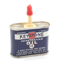 Vintage KEYSTONE Penetrating  Oil 1 oz Handy Oil Tin  Very Good Cond (EMPTY) picture