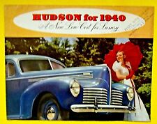 Vintage 1940 HUDSON Sales Dealer Brochure Wolfe Garage Charleston West Virginia picture