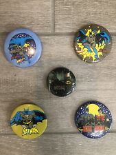 Vintage Lot of 1982, 1987, & 1989 DC Comics Batman & Robin Buttons Pinback NICE picture
