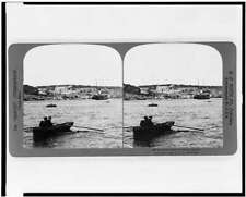 Photo of Stereograph,Queenstown from Harbor,Ireland,Boats,Cityscape,Cobh,c1902 picture