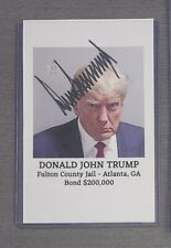 Signed Donald Trump Mug Shot Auto Beckett Authentication picture