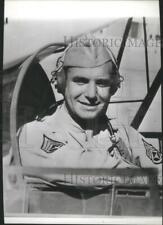 1942 Press Photo Jackie Coogan in the cockpit of a fighter plane - spp24569 picture