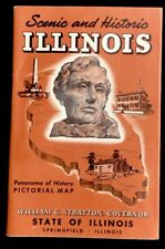 1953 Scenic And Historic Illinois With Pictorial Map Tourist Travel Brochure #s picture