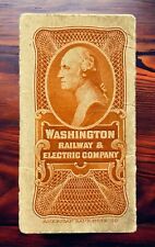 Rare “1 Fair Transit Ticket” Washington Railway & Electric Company picture
