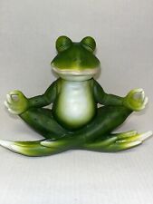 Zen Yoga Frog Meditation Statue Resin NEW In Box Namaste picture