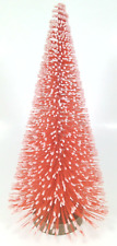 Vintage Look Bottle Brush Tree Red Christmas Table Scape Decor picture