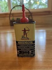 REDUCED by $10. Vintage Archer Household Oil Unopened 4 Oz. Tin Can Full picture