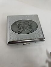 Nos LOVE SUCKS Double Sided Silver Metal King Size Cigarette Case Roll Your Own picture
