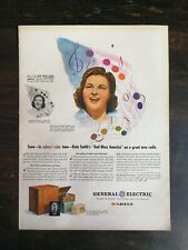 Vintage 1945 General Electric Radios Full Page Original Ad 324 picture