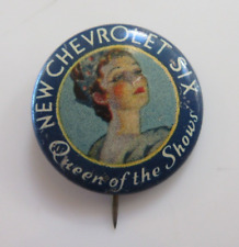 1930's New Chevrolet Six Queen of the Shows Pin pinback button picture