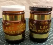 Vintage Fabulous Las Vegas Glass Salt And Pepper Shakers Set Of 2 picture