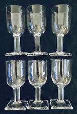 Heisey New Era Clear Cordial Glass set (6) 1935 Art Deco 5-1/4