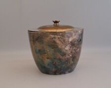 Antique Gustave Keller Silver Gilt Jar w Lid Sugar Bowl Vanity Dresser Box Dish picture