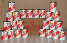 Shell MOTOR OIL CANS X-100 CASE of 24 Empty -NICE picture