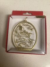 Nations Treasures California State Brass Christmas Ornament picture