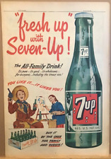 1951 full page color newspaper ad for 7Up soda -  lil cowboy's portrait session picture