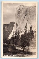 Yosemite National Park CA Postcard RPPC Photo View Of El Capital c1930's Vintage picture
