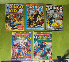 Mighty Marvel Western Comics Bronze Age Lot of 5, Ringo Kid, Rawhide Kid, F/VF picture