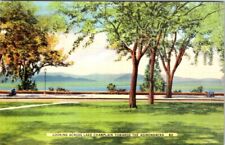 1938, Looking Across LAKE CHAMPLAIN, Vermont Towards the Adirondacks Postcard picture