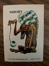 1976 Topps White Back Ugly Stickers Harvey Ex Rare picture
