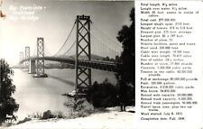 RPPC San Francisco-Oakland Bridge CA Real Photo Unused Postcard c1936 picture