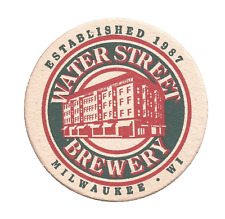 Water Street Brewery Beer Coaster-Milwaukee Wisconsin-Cream in Color-R436 picture