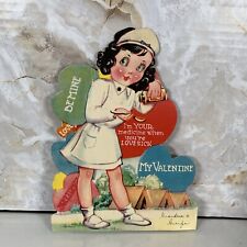 Vintage Mechanical Valentine Day Greeting Card 1940’s Scrapbook picture