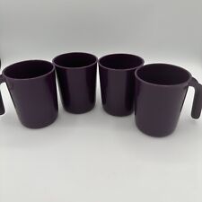 New UNIQUE Set/4 Tupperware Stackable Mugs for your coffee/tea 350ml each PLUM picture