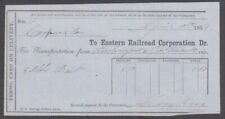 Eastern Railroad Corporation bill of lading Newburyport-Portsmouth 1854 picture