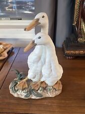 Vintage ROYAL CROWN Signed Porcelain Ducks Statue Figurine 10” picture