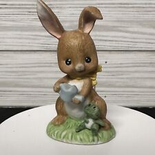 Vtg Lefton Taiwan Easter Bunny Paws Up Porcelain Figurine Foil Tag Granny Core picture